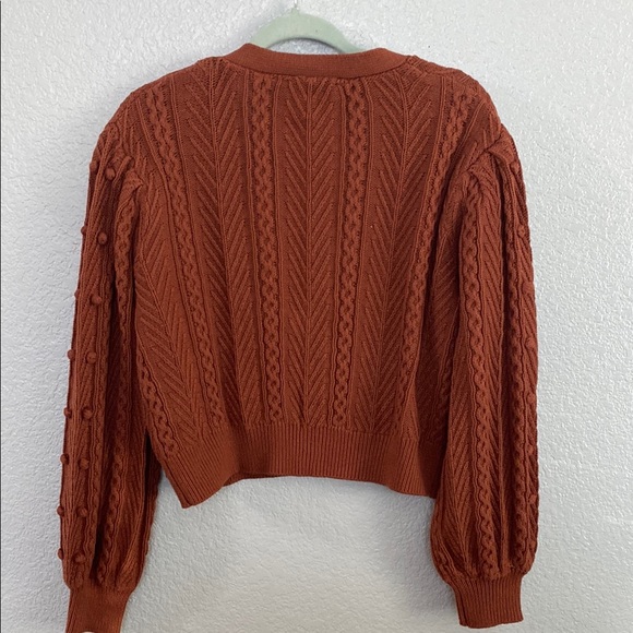 Rust Cable Knit Sweater Size Large - Picture 3 of 7